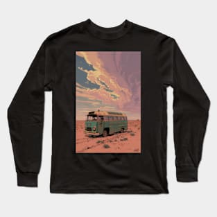 A broken down bus in the desert Long Sleeve T-Shirt